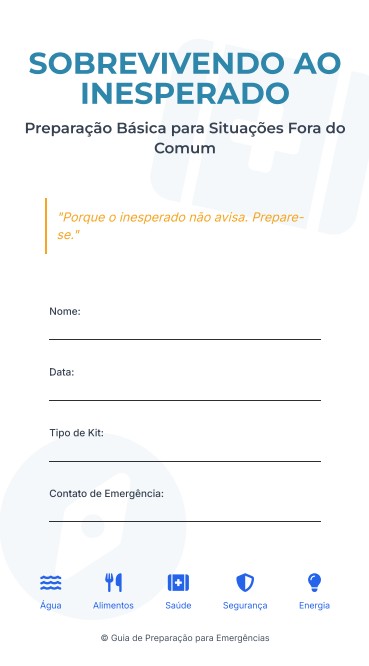 E-book Sobrevivendo ao Inesperado